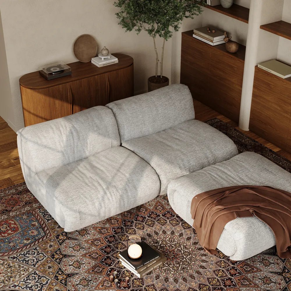 Luma Modular Chenille Two Seat Sofa - Exclusivia