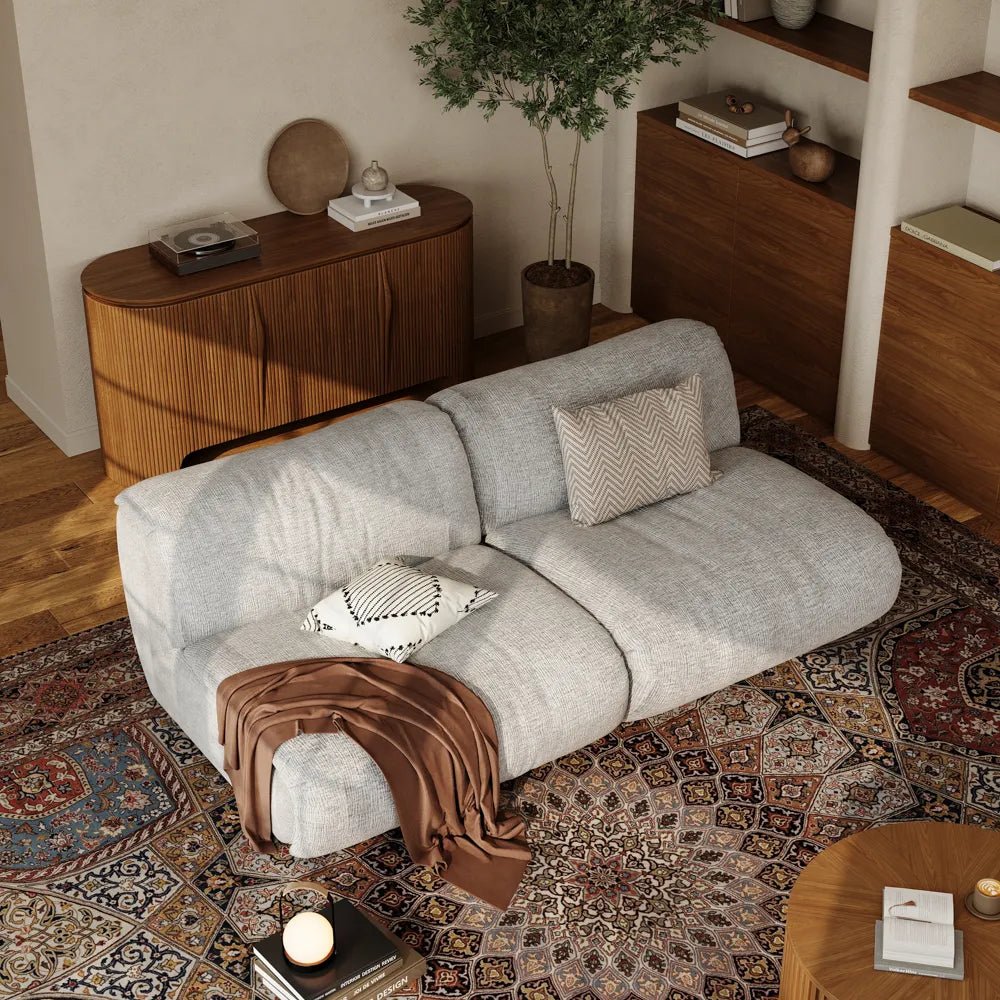 Luma Modular Chenille Two Seat Sofa - Exclusivia