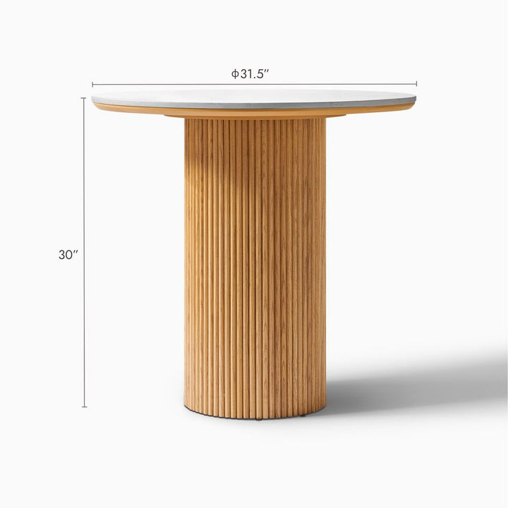 Lumea Natural Dining Table, 80cm & 100cm - Exclusivia