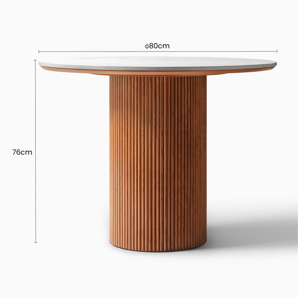 Lumea Natural Dining Table, 80cm & 100cm - Exclusivia