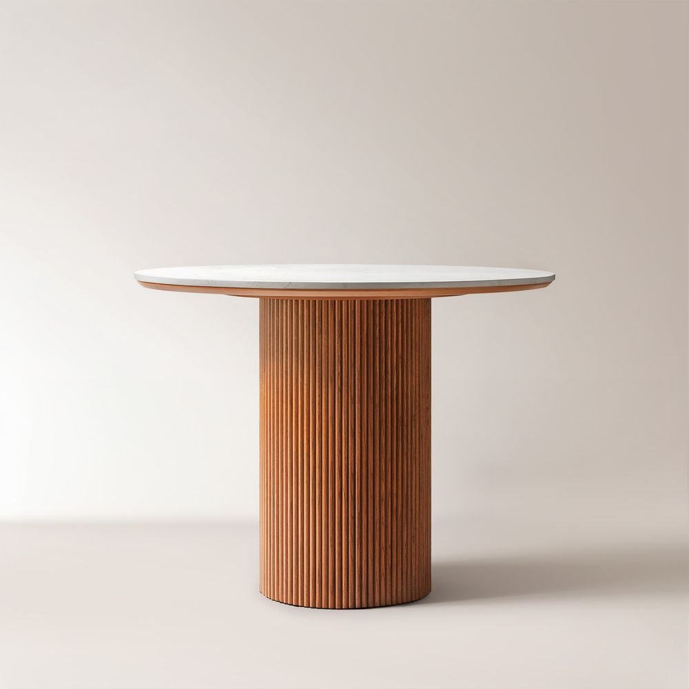 Lumea Natural Dining Table, 80cm & 100cm - Exclusivia