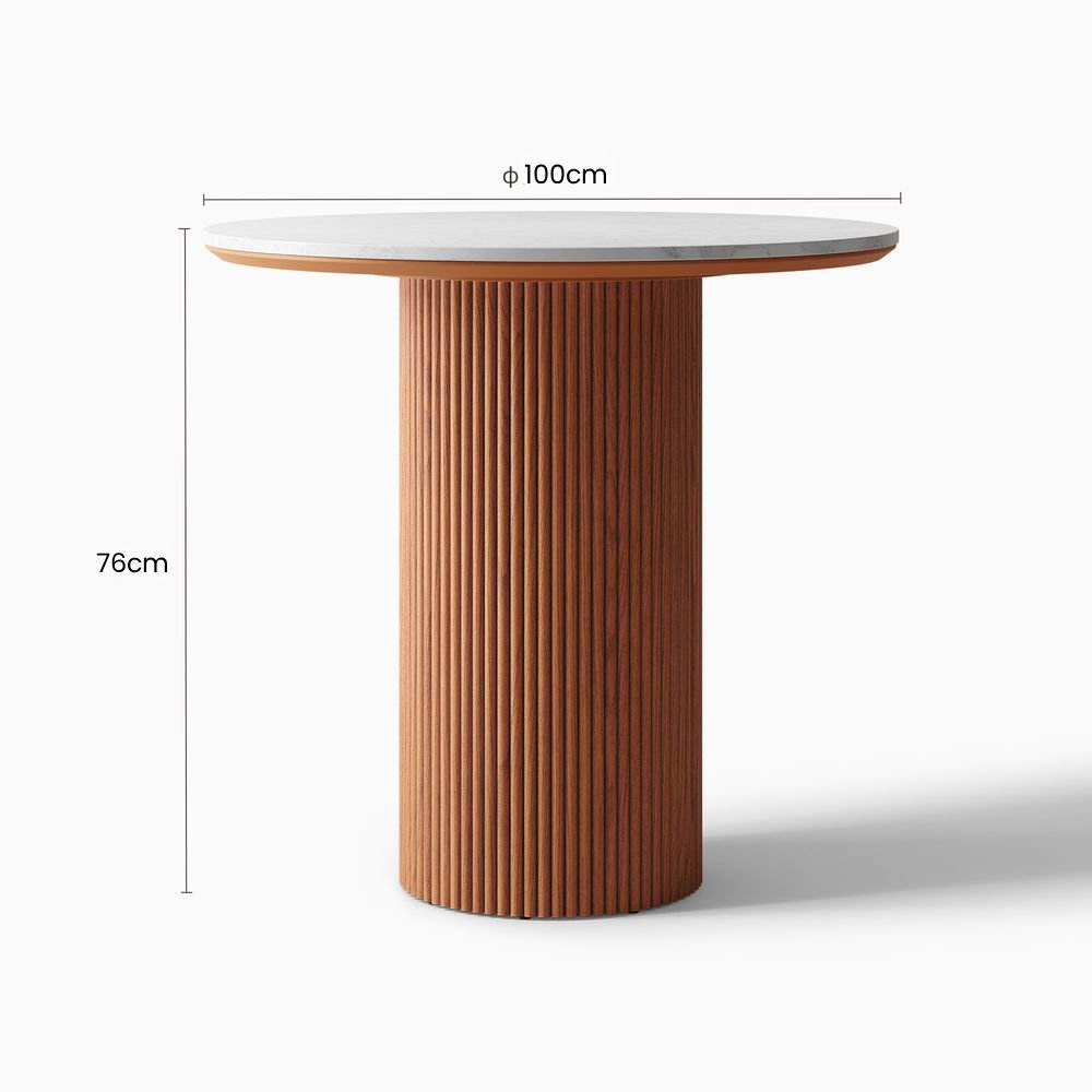 Lumea Natural Dining Table, 80cm & 100cm - Exclusivia