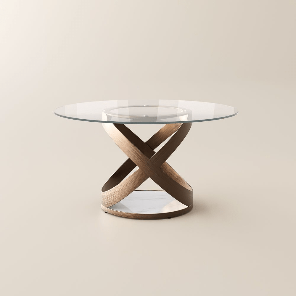 Lumera Sphere Gloss Sintered Stone Dining Table - Exclusivia