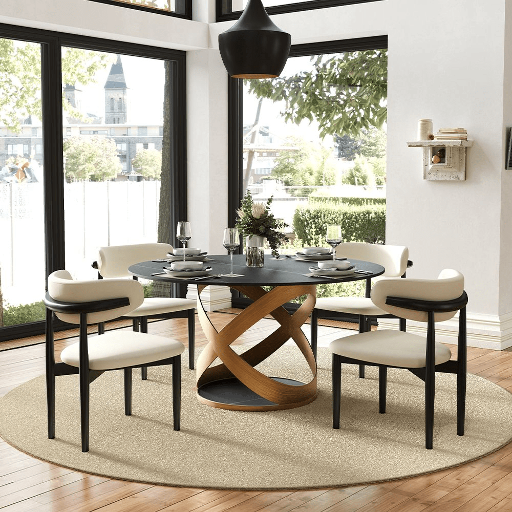 Lumera Sphere Gloss Sintered Stone Dining Table - Exclusivia