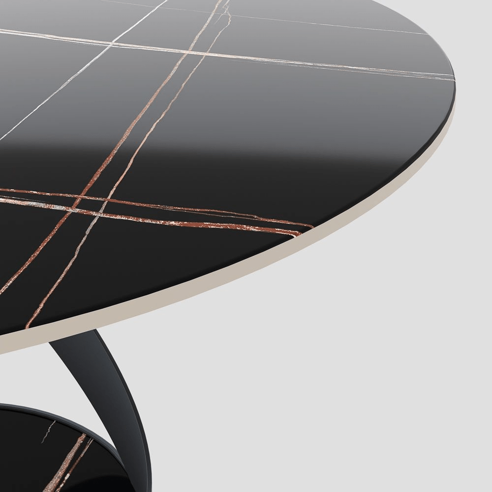 Lumera Sphere Gloss Sintered Stone Dining Table - Exclusivia