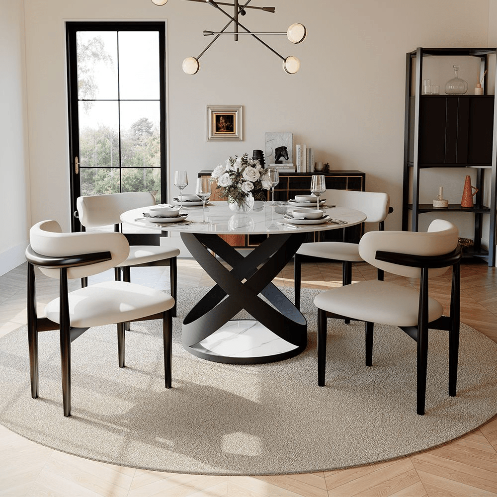 Lumera Sphere Gloss Sintered Stone Dining Table - Exclusivia