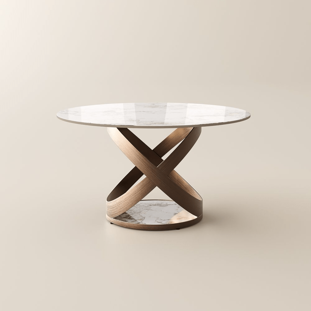 Lumera Sphere Gloss Sintered Stone Dining Table - Exclusivia
