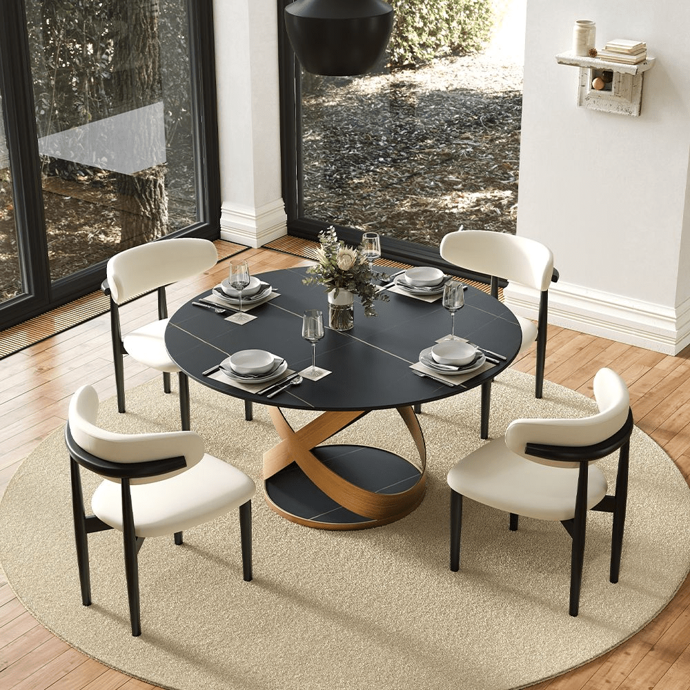 Lumera Sphere Gloss Sintered Stone Dining Table - Exclusivia