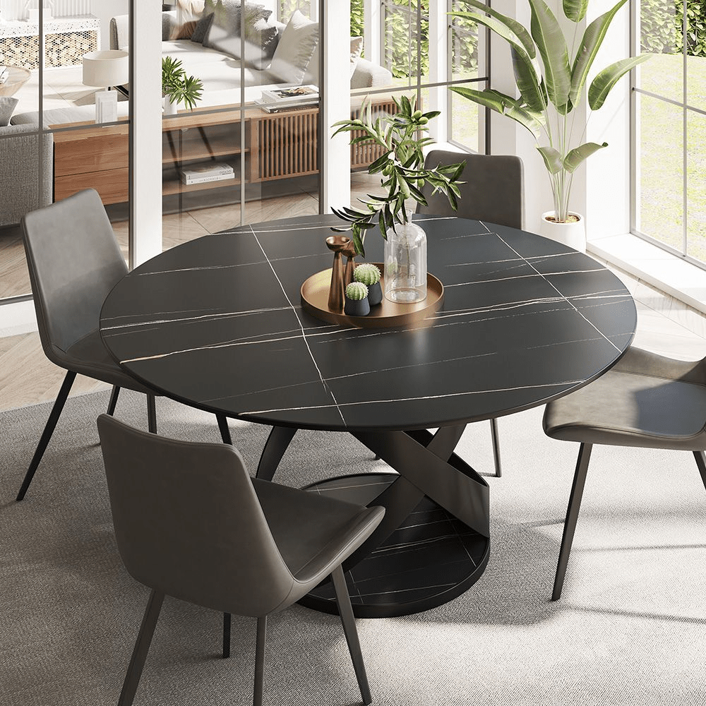 Lumera Sphere Gloss Sintered Stone Dining Table - Exclusivia