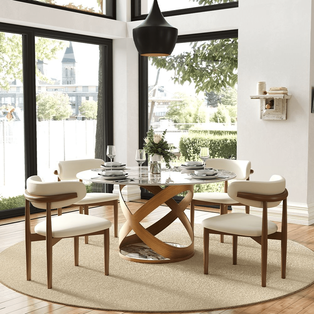 Lumera Sphere Gloss Sintered Stone Dining Table - Exclusivia