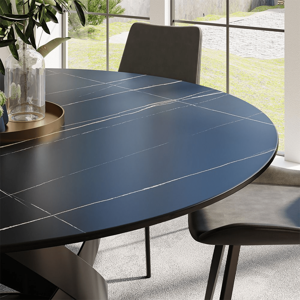 Lumera Sphere Gloss Sintered Stone Dining Table - Exclusivia