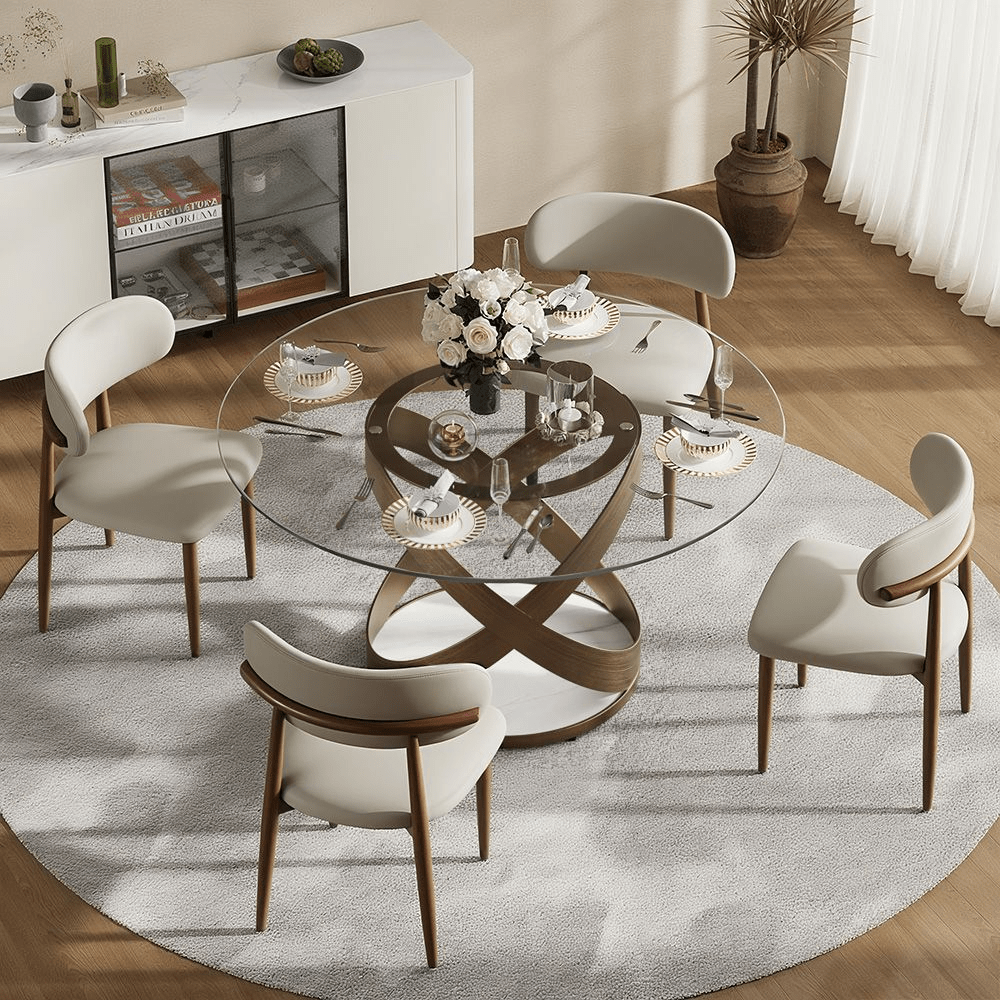 Lumera Sphere Gloss Sintered Stone Dining Table - Exclusivia