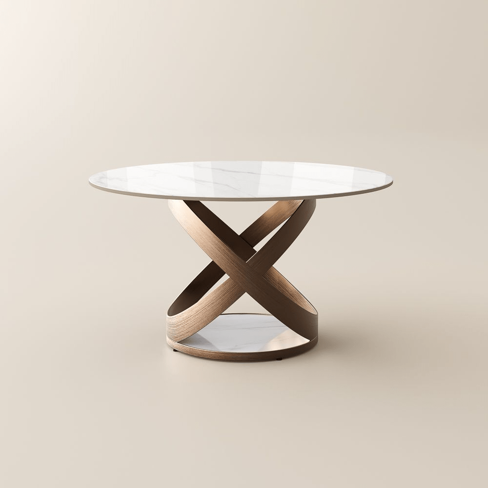 Lumera Sphere Gloss Sintered Stone Dining Table - Exclusivia