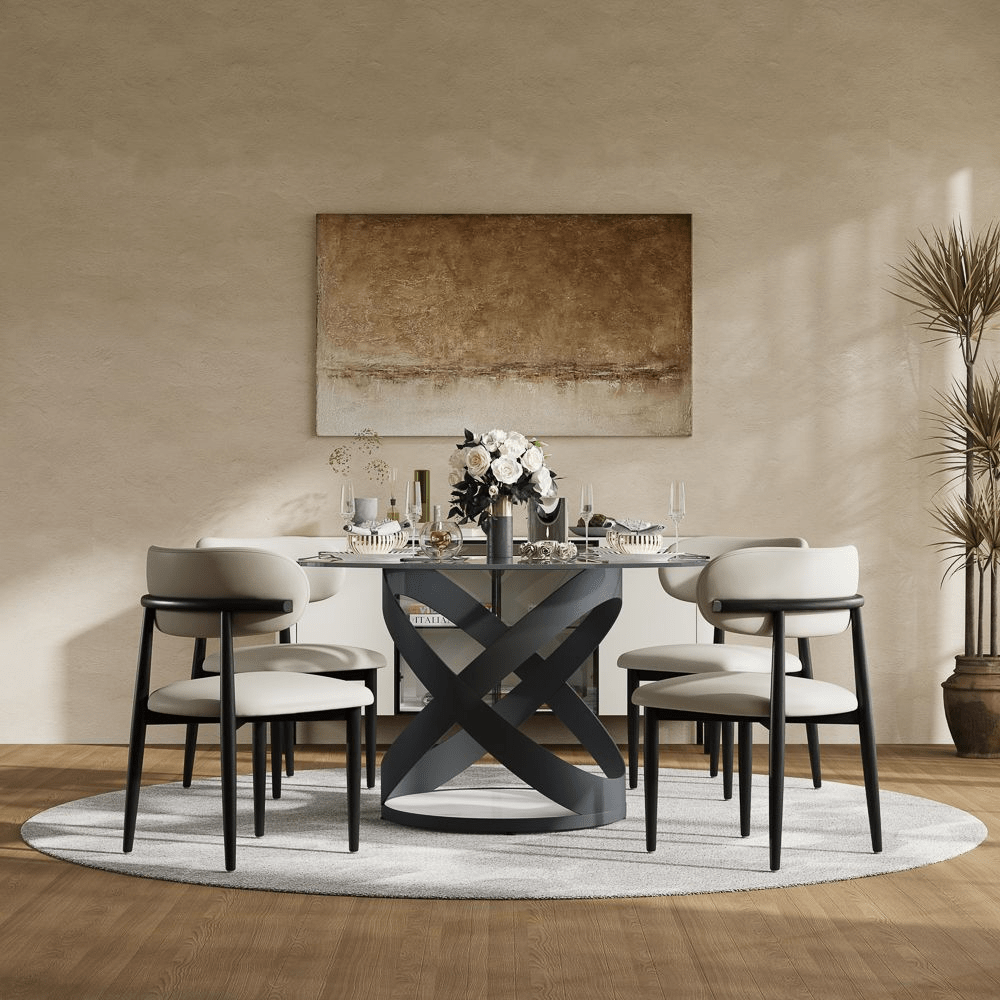 Lumera Sphere Gloss Sintered Stone Dining Table - Exclusivia