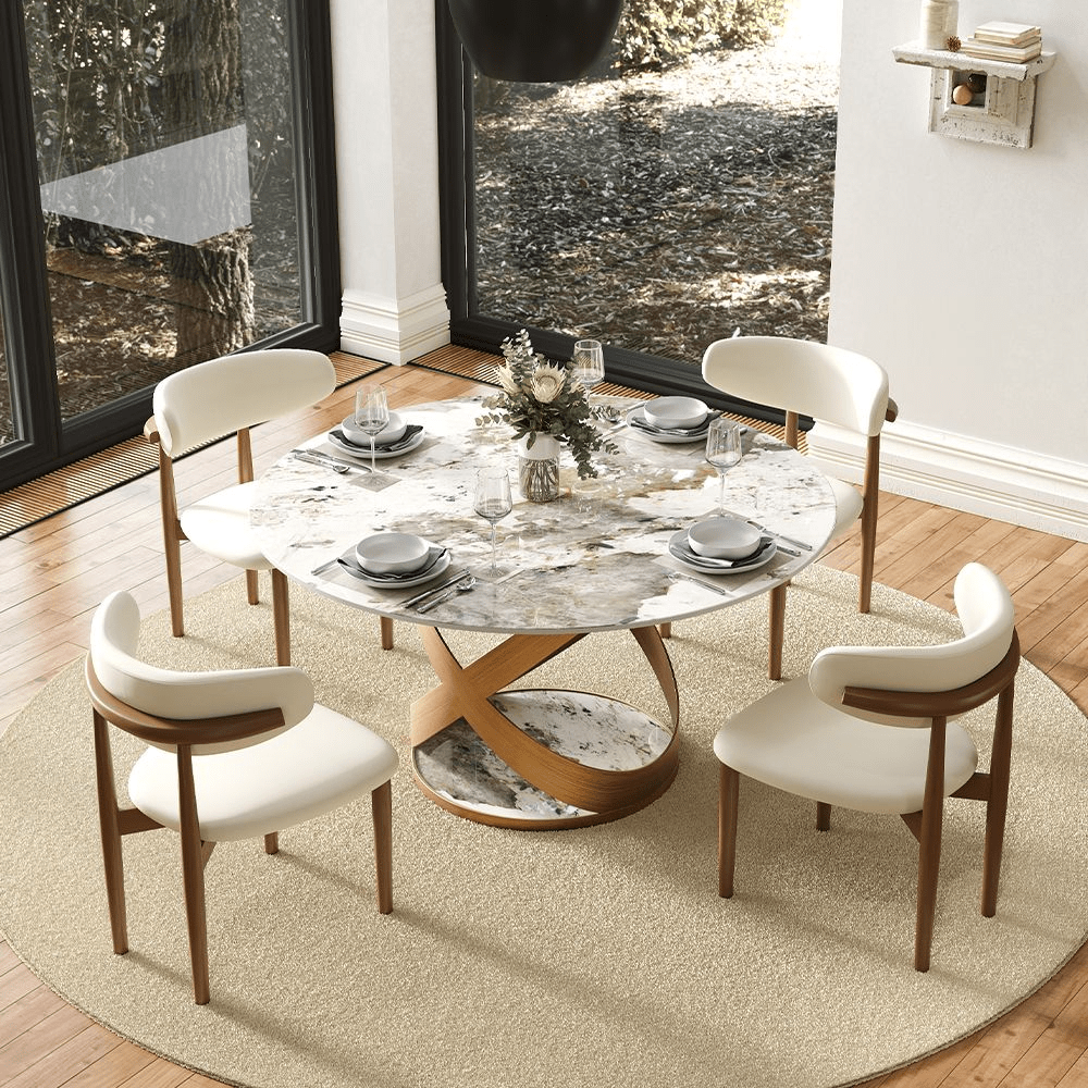 Lumera Sphere Gloss Sintered Stone Dining Table - Exclusivia