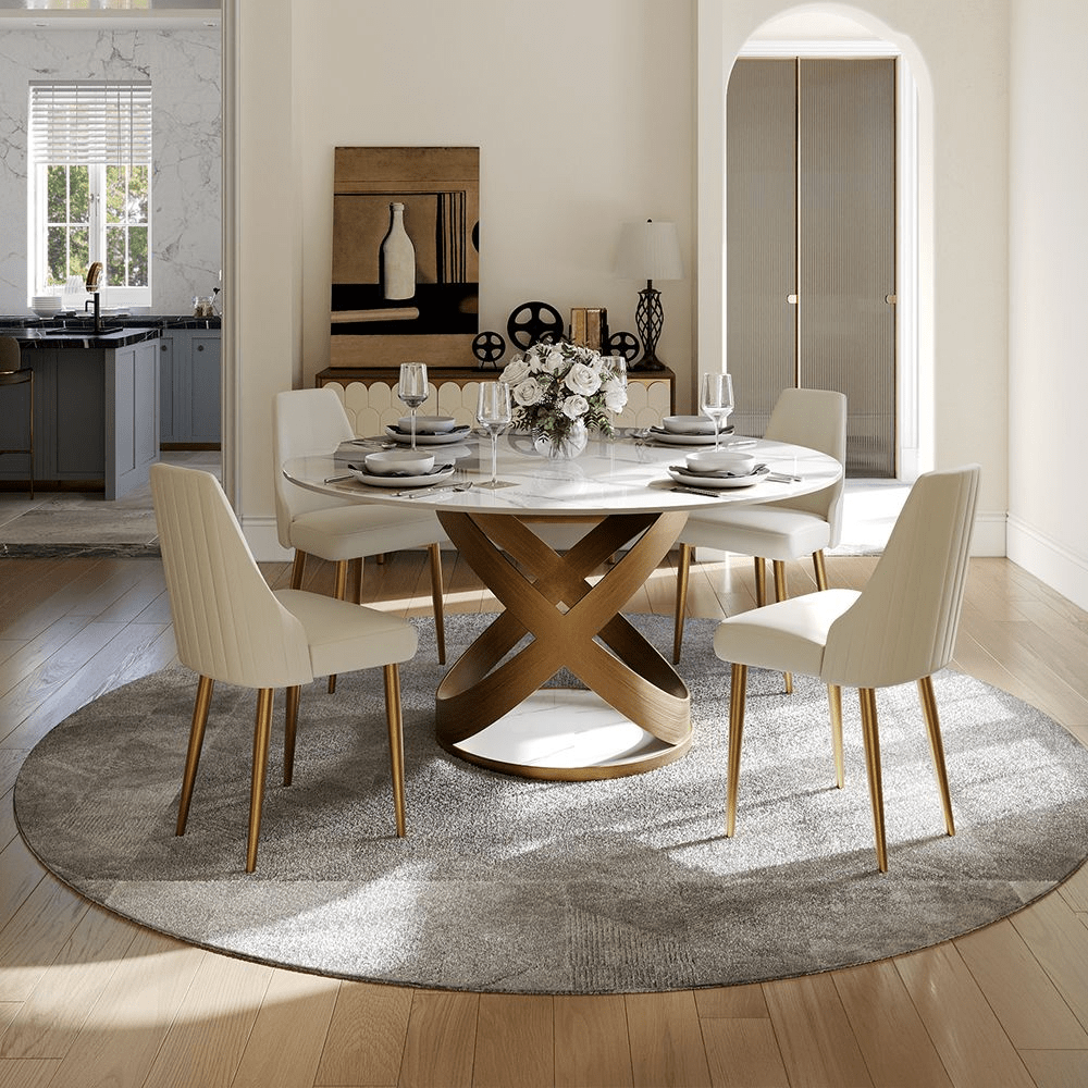 Lumera Sphere Gloss Sintered Stone Dining Table - Exclusivia