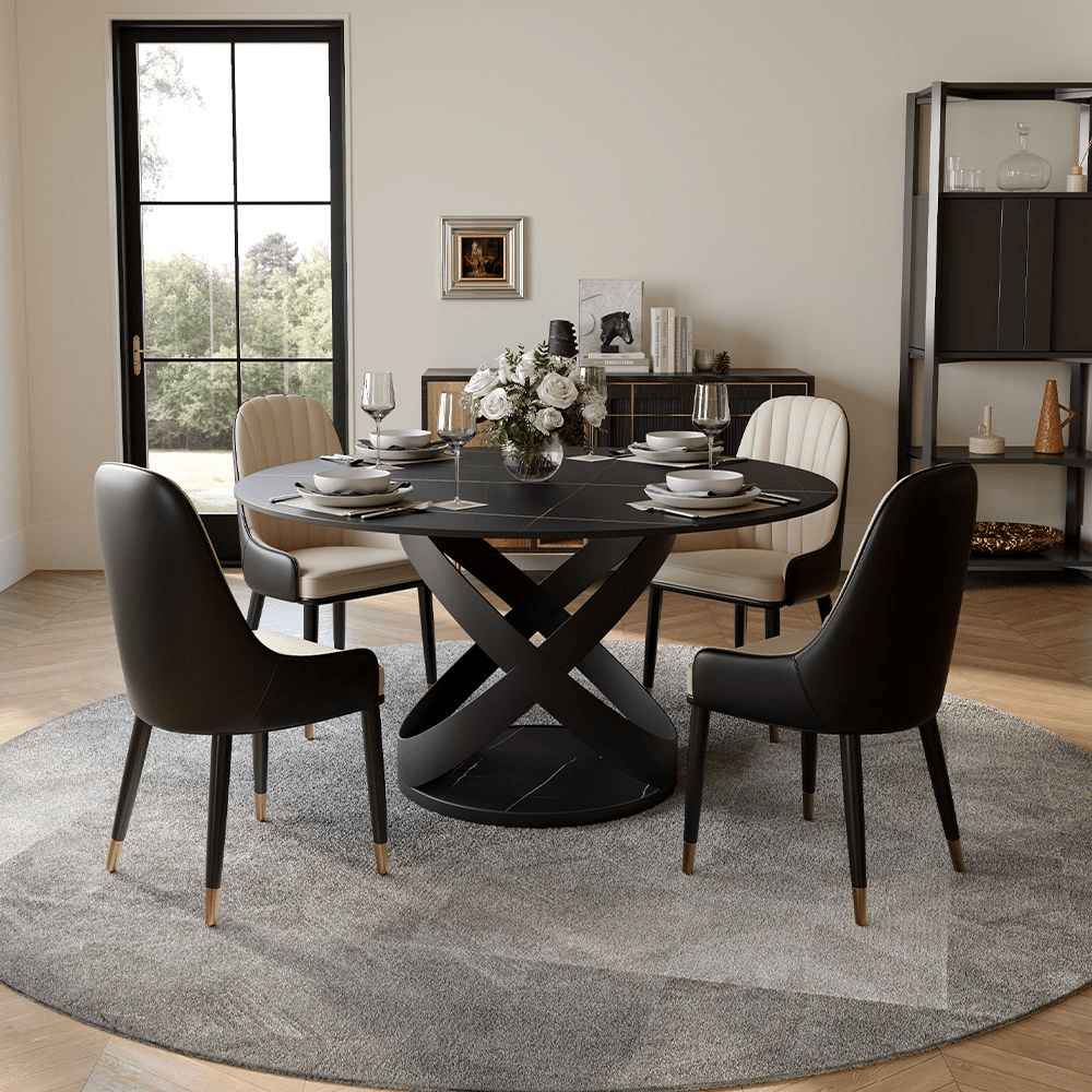 Lumera Sphere Gloss Sintered Stone Dining Table - Exclusivia