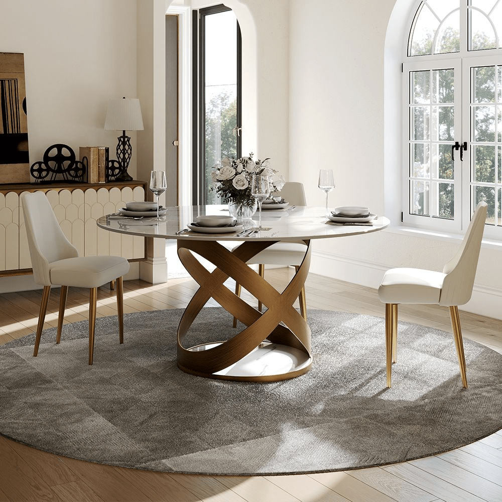 Lumera Sphere Gloss Sintered Stone Dining Table - Exclusivia