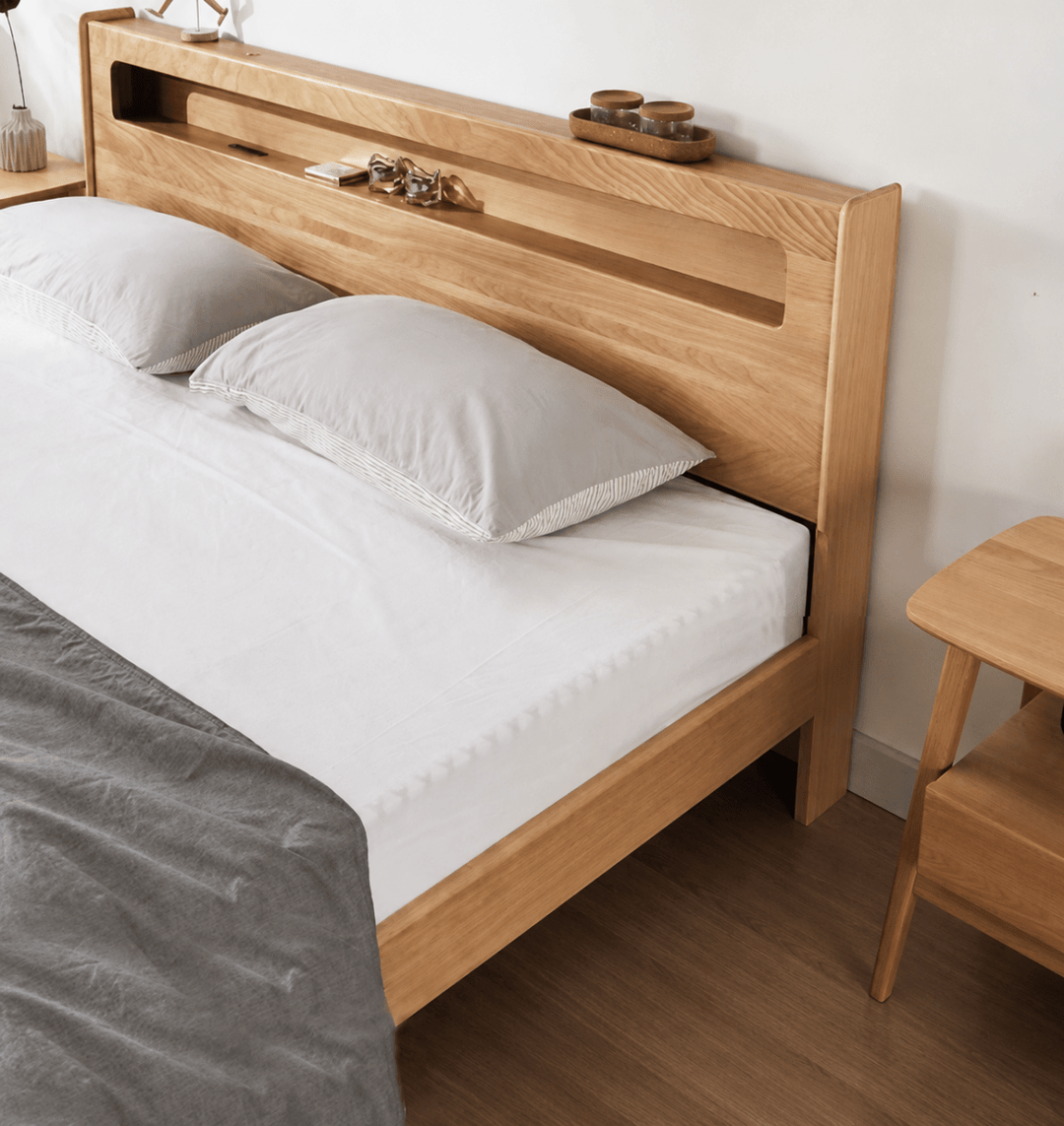 Lumora Smart Solid Wood Bedframe - Exclusivia