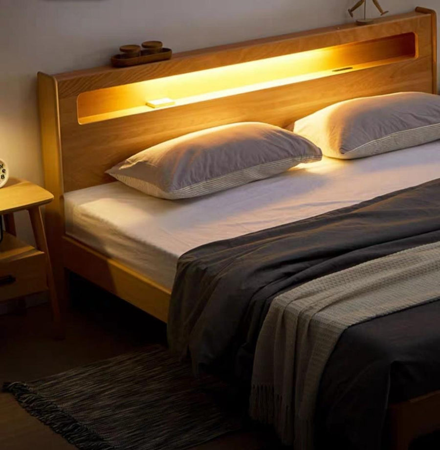 Lumora Smart Solid Wood Bedframe - Exclusivia