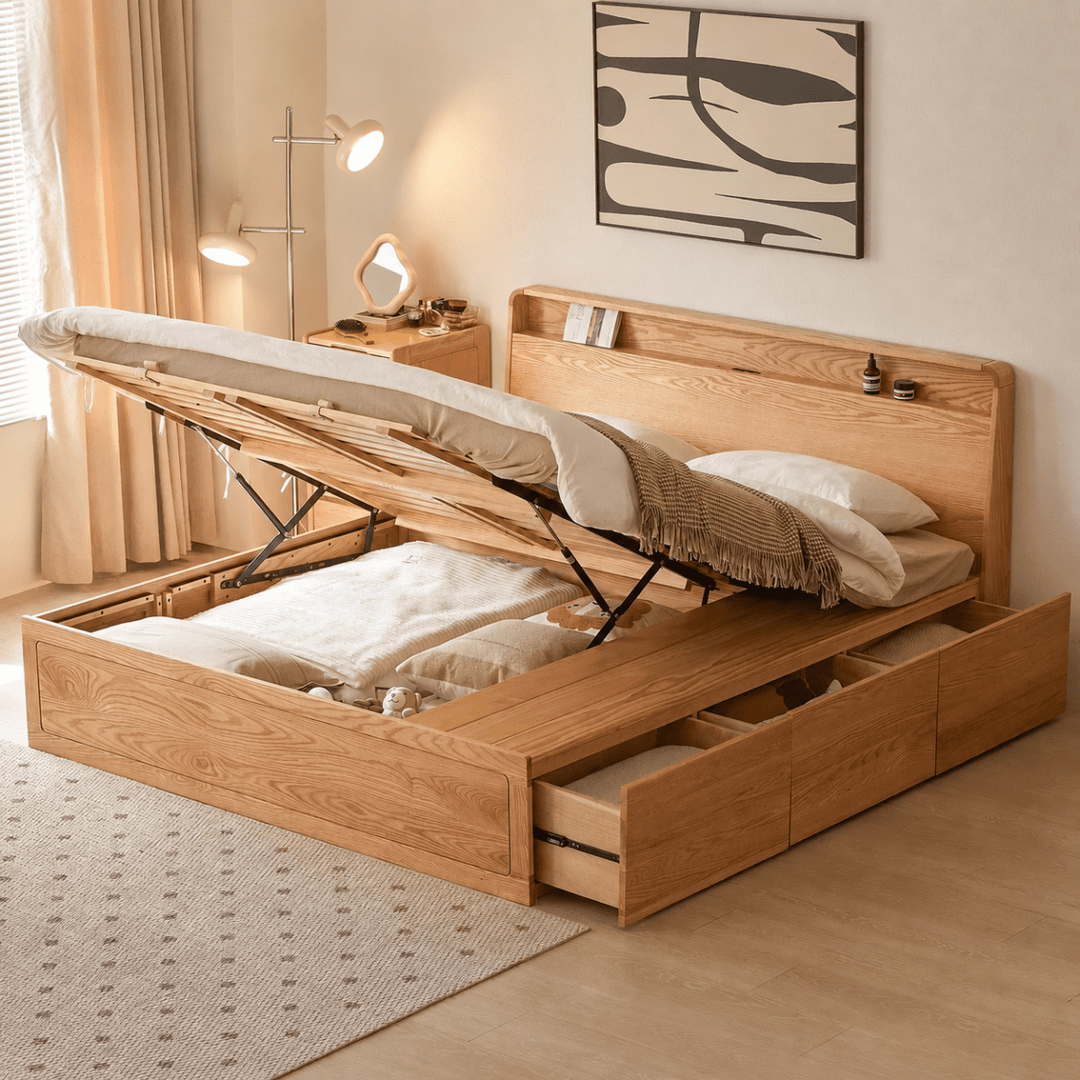 Luna Storage Wood Bed - Exclusivia