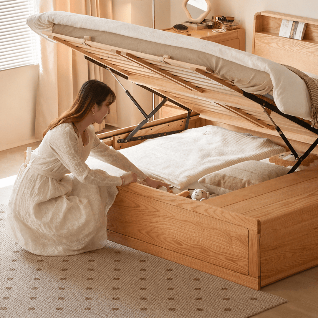Luna Storage Wood Bed - Exclusivia