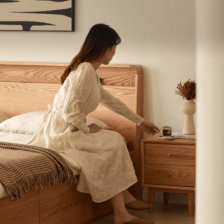 Luna Storage Wood Bed - Exclusivia