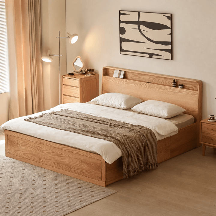 Luna Storage Wood Bed - Exclusivia