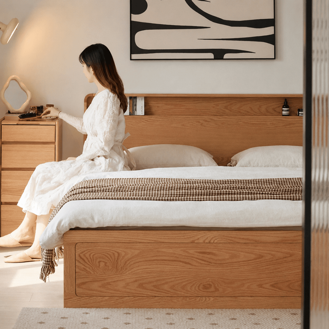 Luna Storage Wood Bed - Exclusivia