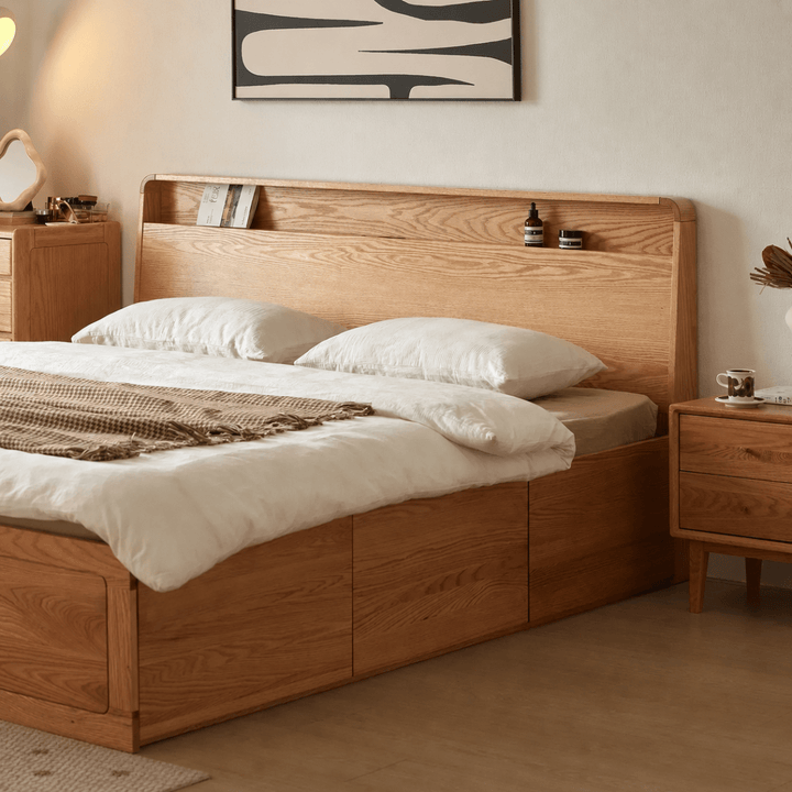 Luna Storage Wood Bed - Exclusivia