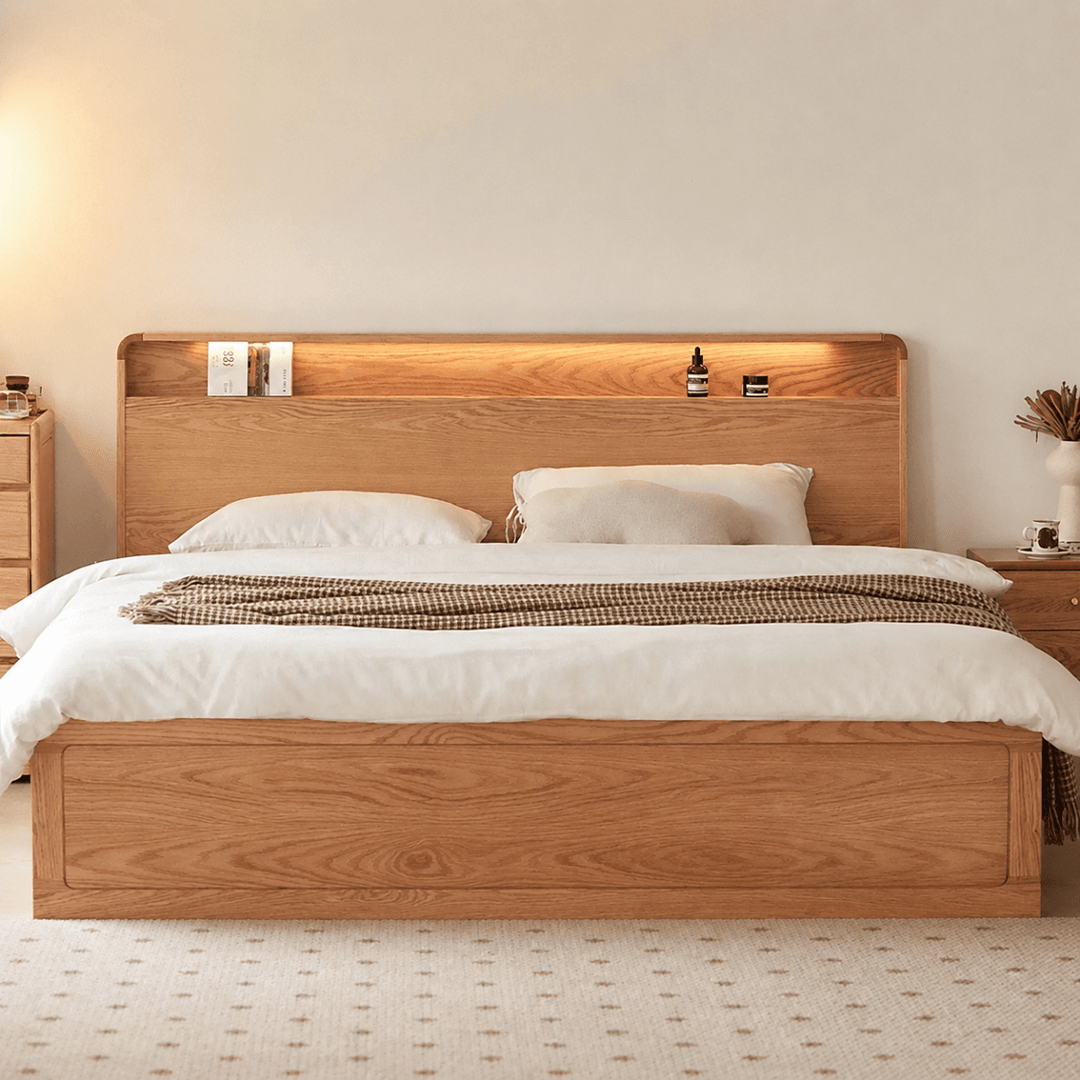 Luna Storage Wood Bed - Exclusivia