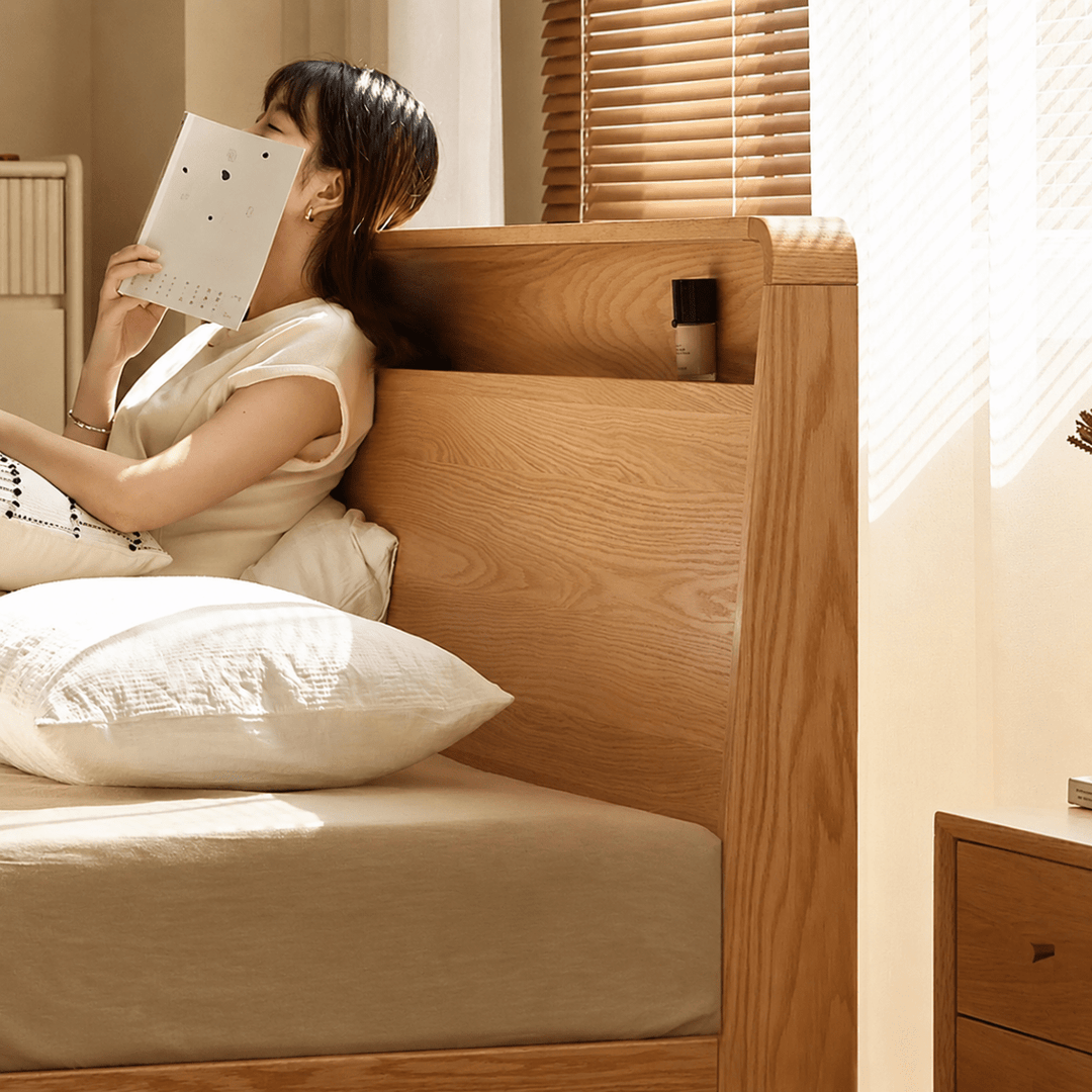 Luna Storage Wood Bed - Exclusivia