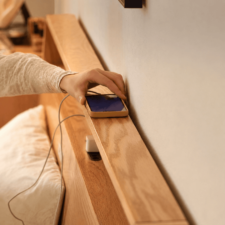 Luna Storage Wood Bed - Exclusivia