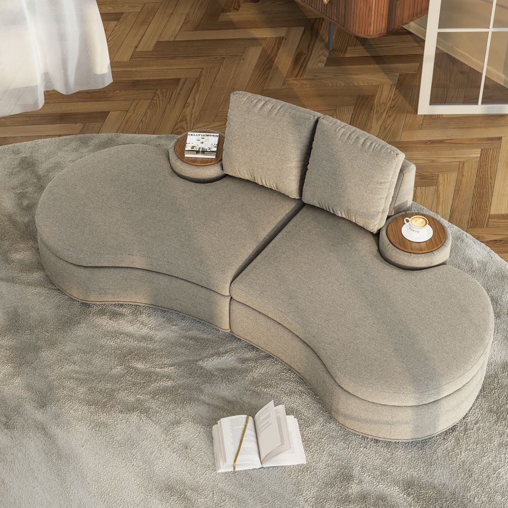 LunaCurve 3 - 4 Seater Modern Armless Sofa - Exclusivia