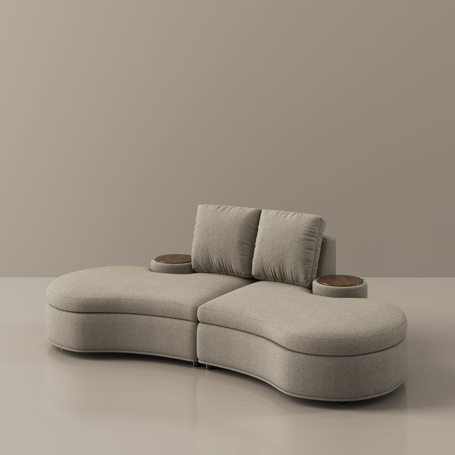 LunaCurve 3 - 4 Seater Modern Armless Sofa - Exclusivia