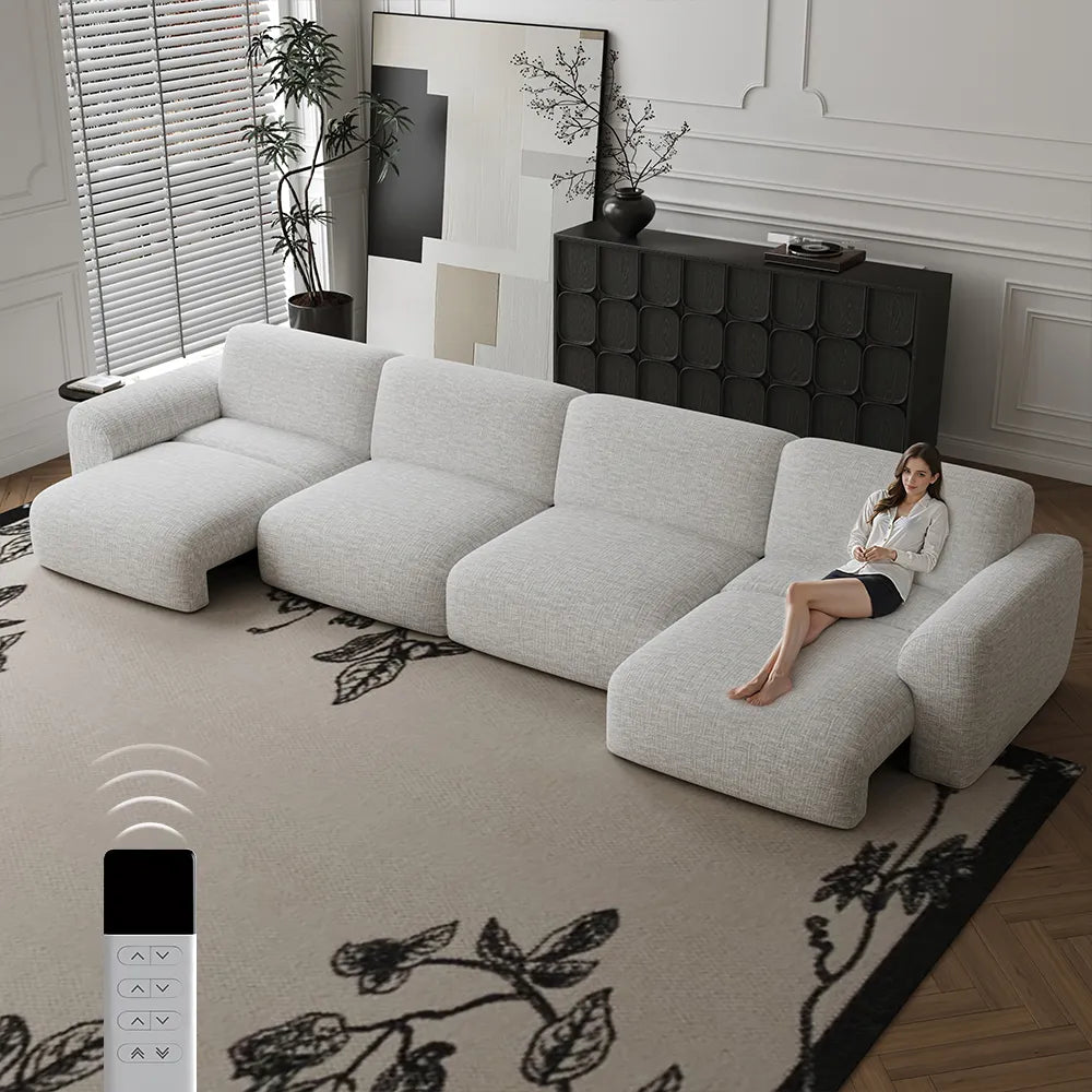 LunaEase Chenille Power Sofa Bed - Exclusivia