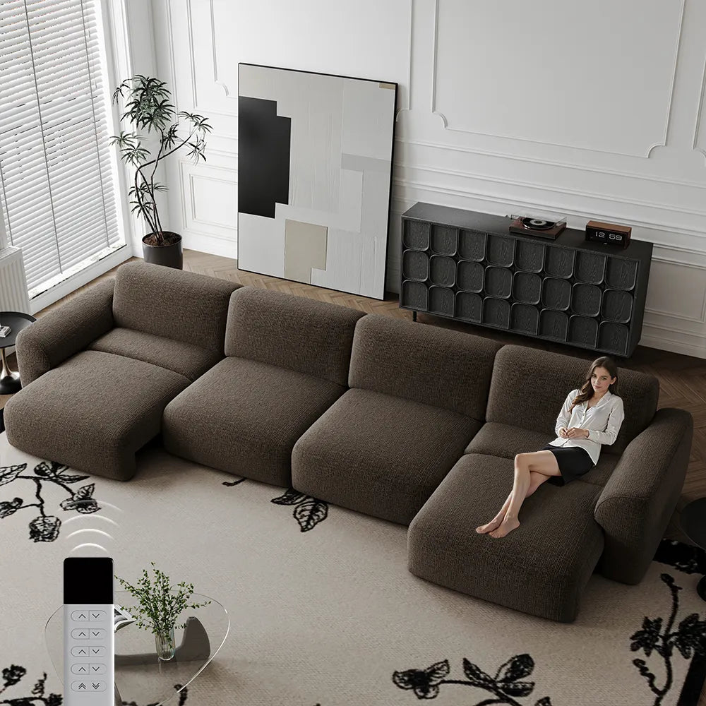 LunaEase Chenille Power Sofa Bed - Exclusivia