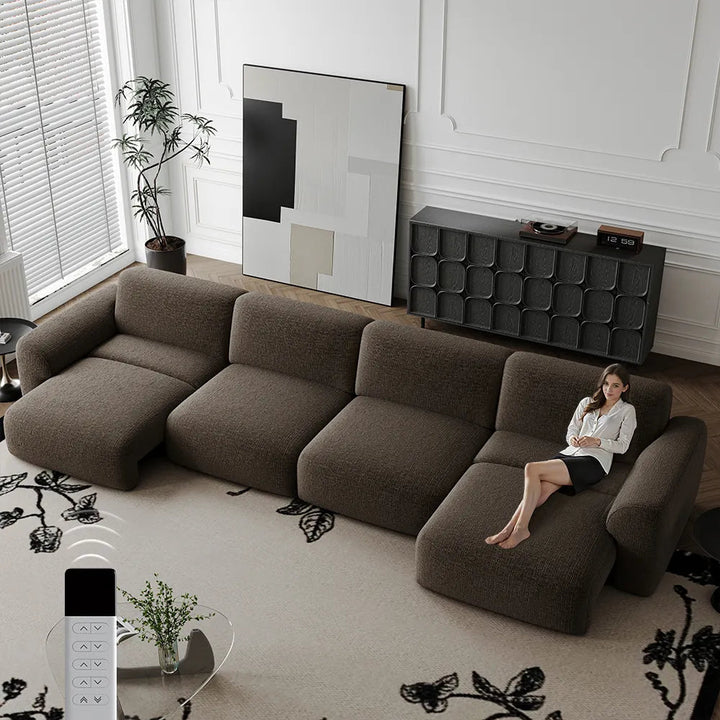 LunaEase Chenille Power Sofa Bed - Exclusivia