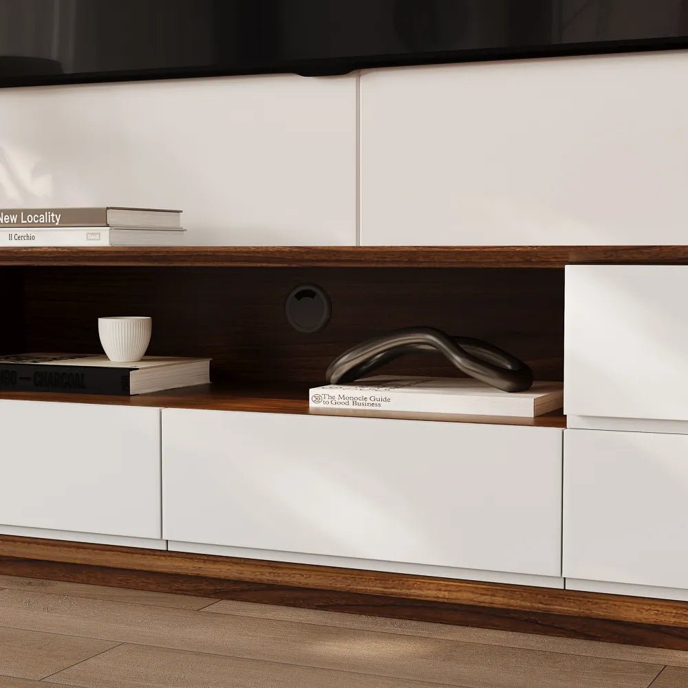 Lunaris 200 cm LED Media Console - Exclusivia