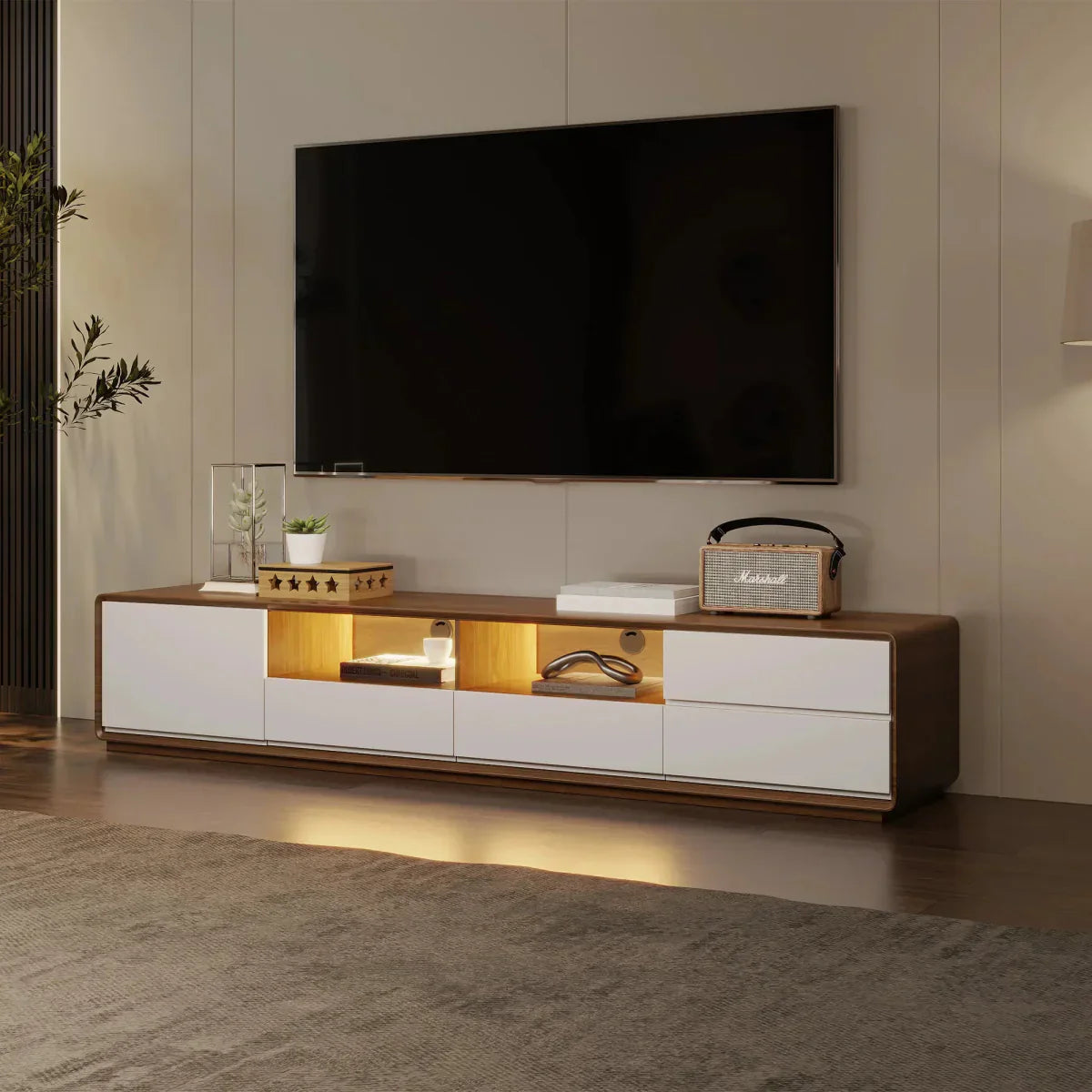 Lunaris 200 cm LED Media Console