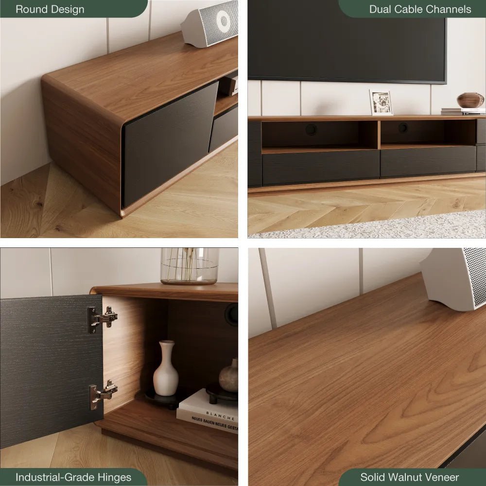 Lunaris 200 cm LED Media Console - Exclusivia