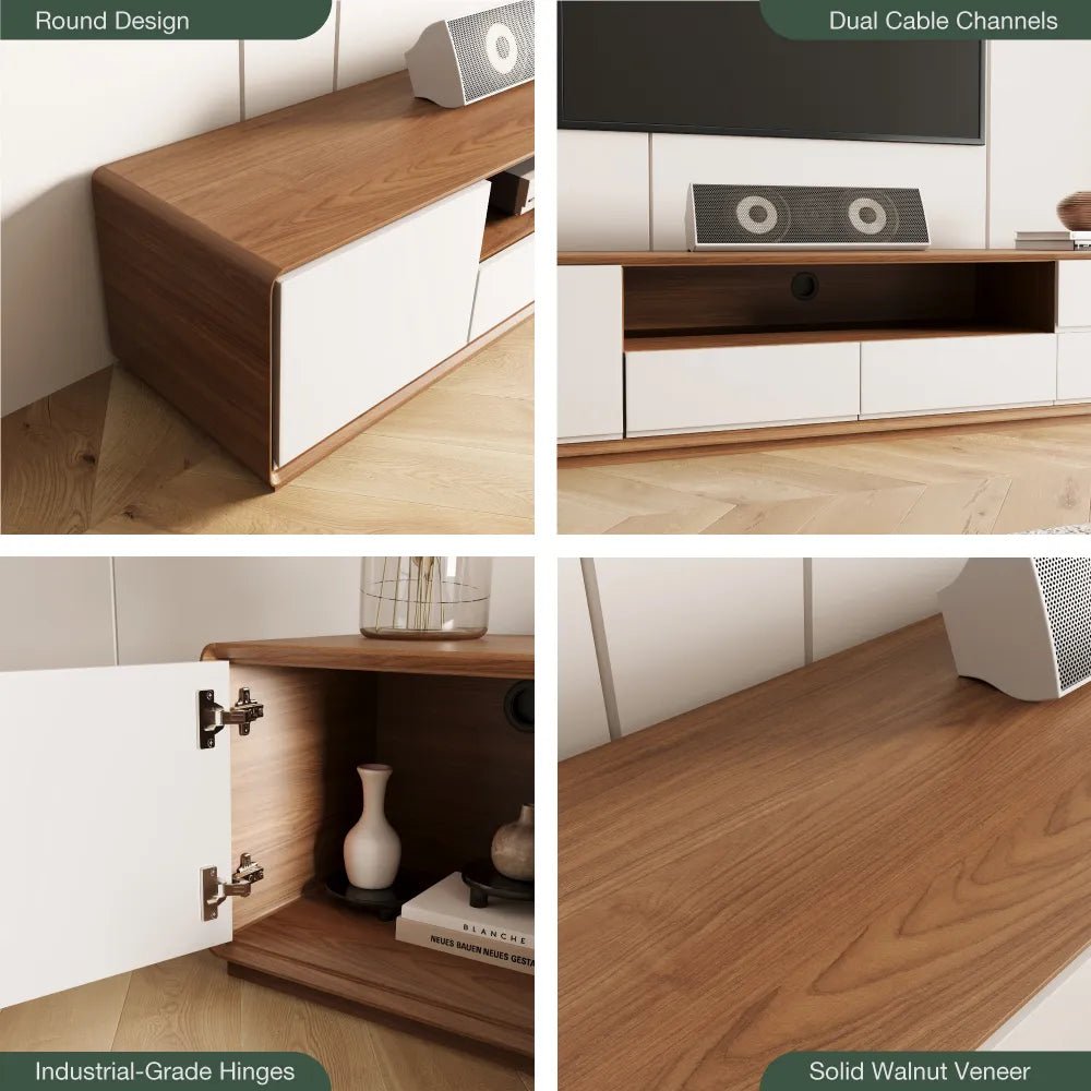 Lunaris 200 cm LED Media Console - Exclusivia