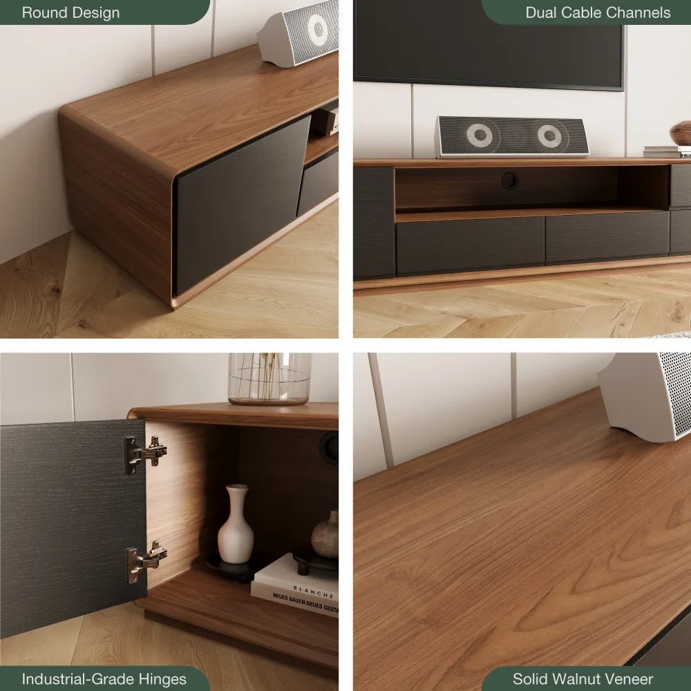 Lunaris 200 cm LED Media Console - Exclusivia