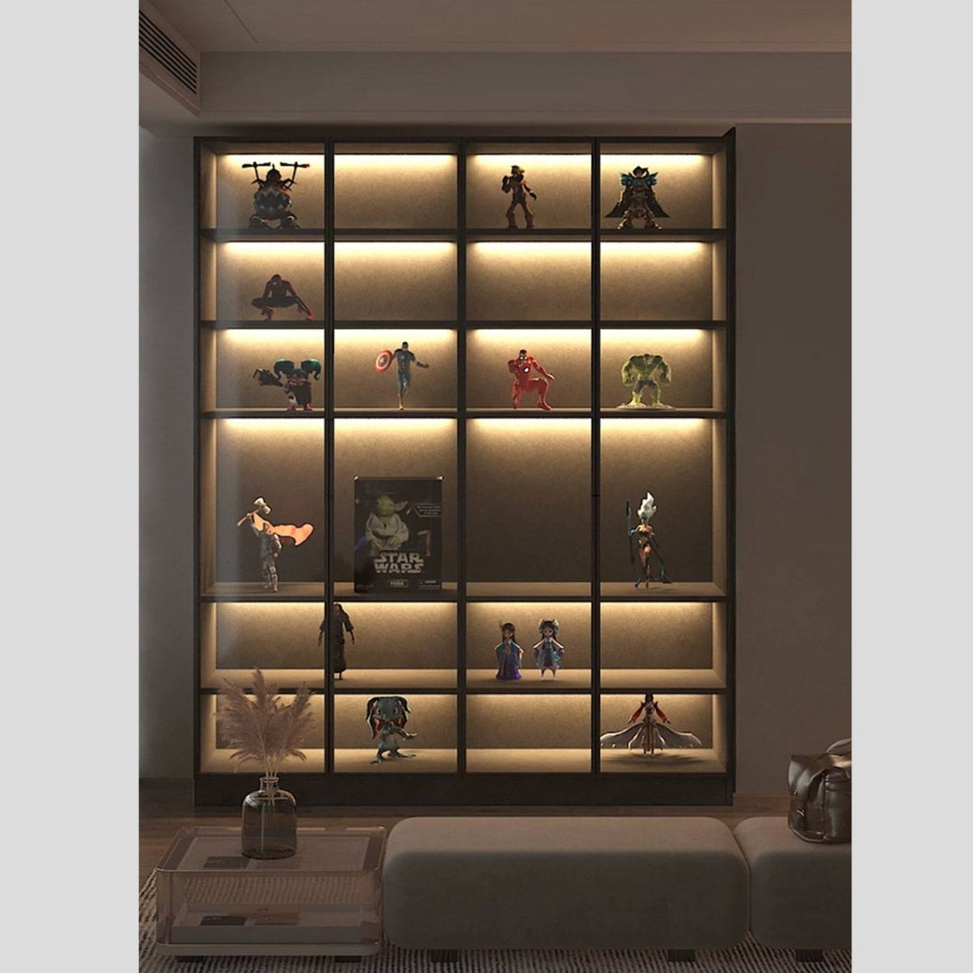 LUXEN Modern Glass Display Cabinet - Exclusivia