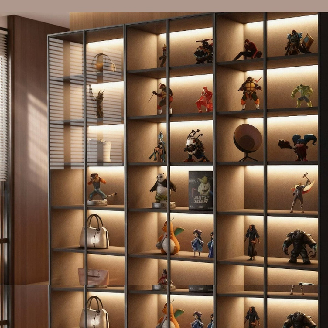 LUXEN Modern Glass Display Cabinet - Exclusivia