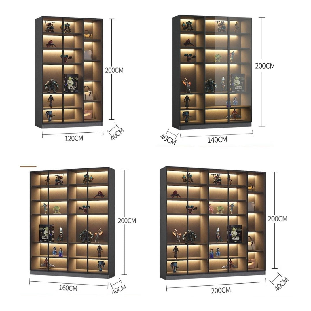 LUXEN Modern Glass Display Cabinet - Exclusivia