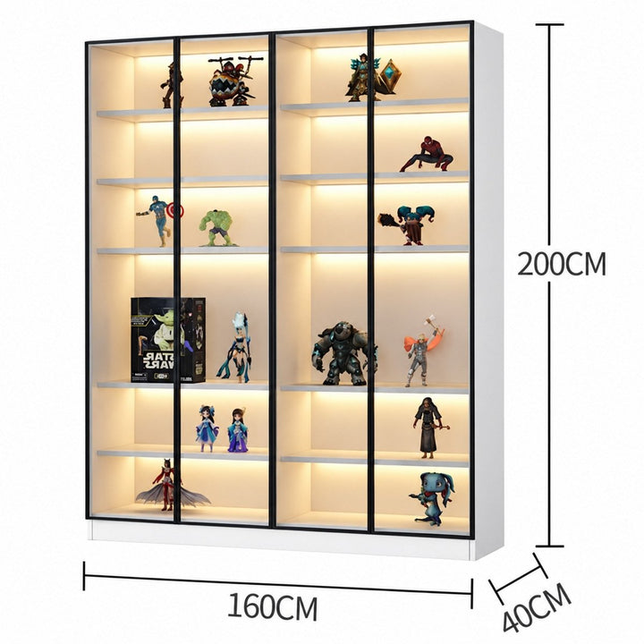 LUXEN Modern Glass Display Cabinet - Exclusivia