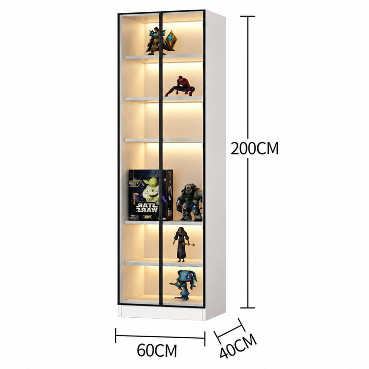 LUXEN Modern Glass Display Cabinet - Exclusivia