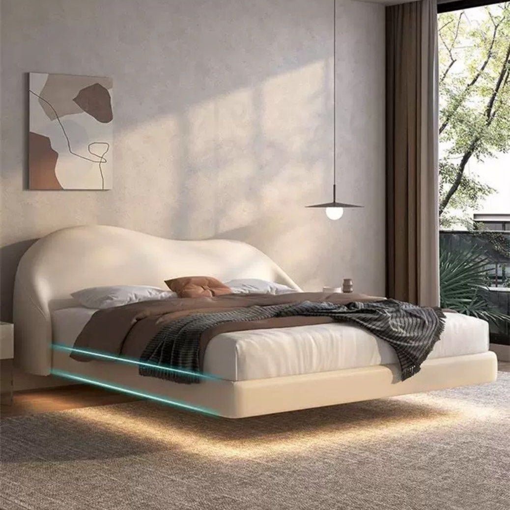 Luxeo Floating Leather LED Bedframe - Exclusivia