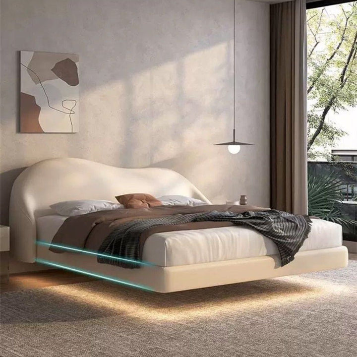 Luxeo Floating Leather LED Bedframe - Exclusivia